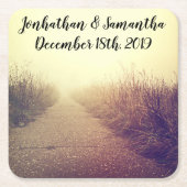 Drink Coasters Sunrise Pathway Walkway Path Side W Kartonnen Onderzetters (Voorkant)