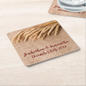 Drink Coasters Tarwe op Burlap Sack Country Rustic Kartonnen Onderzetters (Schuin)