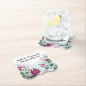 Drink Coasters Tropische Bloem op Blue Ombre Kartonnen Onderzetters (Insitu)