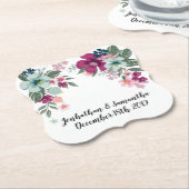 Drink Coasters Tropische Bloem op Wit Kartonnen Onderzetters (Gekanteld)