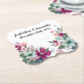 Drink Coasters Tropische Bloem op Wit Kartonnen Onderzetters (Gekanteld)