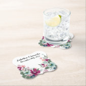 Drink Coasters Tropische Bloem op Wit Kartonnen Onderzetters (Insitu)