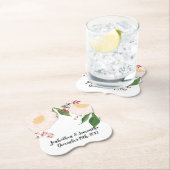 Drink Coasters Witte Bloemen op Wit Kartonnen Onderzetters (Insitu)