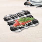 Drink Coasters XMAS Truck Buffalo met kerstmis Kartonnen Onderzetters (Gekanteld)