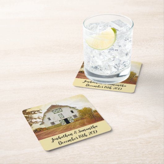 Drink Coasters Zonsondergang Schuur Land Rustiek G Kartonnen Onderzetters (Insitu)