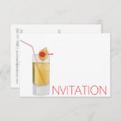Drink Cocktail Party Invitation Vip Uitnodiging (Voorkant / Achterkant)