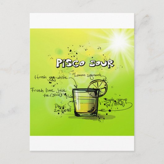 Drink Cocktailrecept Briefkaart (Voorkant)