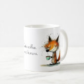 Drink Coffee. Avoid Humans. Whimsical Fox Funny Koffiemok (Voorkant rechts)