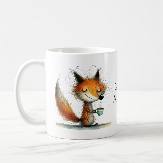 Drink Coffee. Avoid Humans. Whimsical Fox Funny Koffiemok (Links)