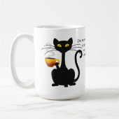 Drink Coffee Feline Fine - 15 oz. Mok (Links)