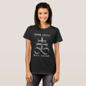 Drink Coffee Hail Satan I Satanic Cross T-shirt (Voorkant volledig)