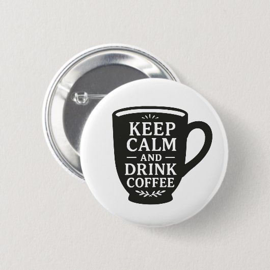 Drink Coffee Ronde Button 5,7 Cm (Voorkant /achterkant)