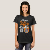 Drink Coffee You Can Sleep When Dead Women Pirate T-shirt (Voorkant volledig)