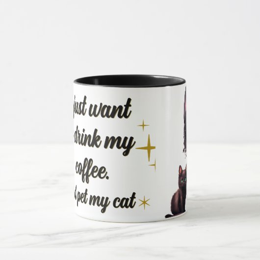 Drink Coofe en huiskat Mok (Midden)