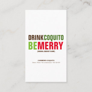 Drink Coquito be Merry Visitekaartje