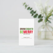 Drink Coquito Wees Vrolijk Visitekaartje (Staand voorkant)