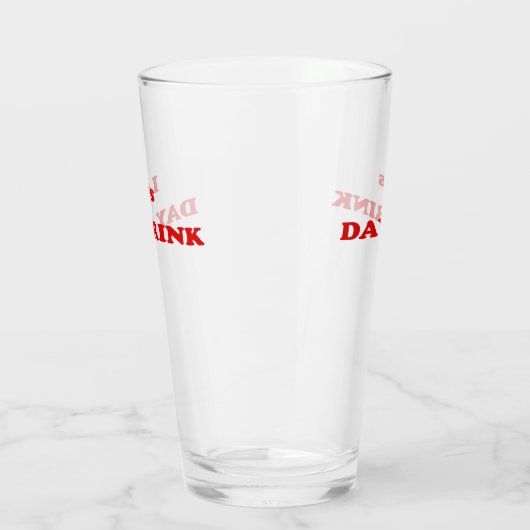 Drink DAG - Grappig Drink Citaat Glas (Links)