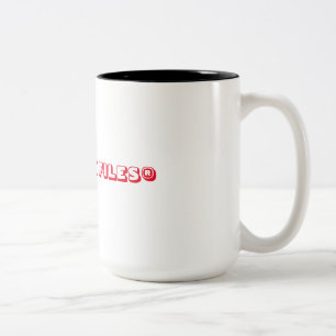 Drink de beker van een winnaar tweekleurige koffiemok