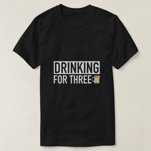 Drink de driemaandelijkse lijst van zwangerschappe t-shirt (Design voorkant)