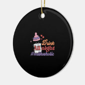 Drink de hele nacht keramisch ornament (Links)