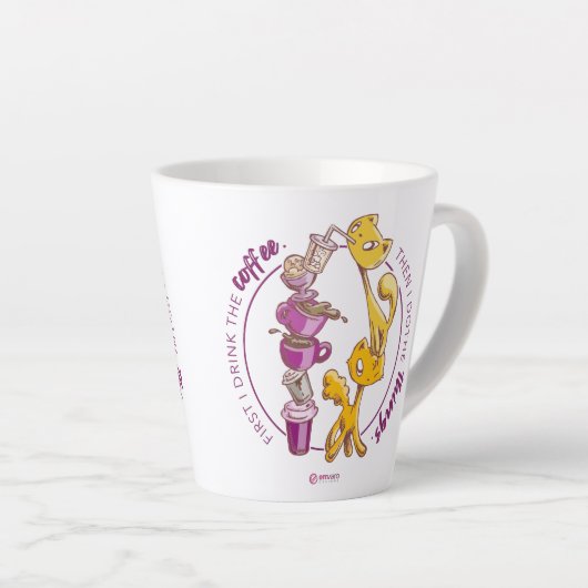 Drink de koffie, doe het ding latte mok (Rechterhoek)