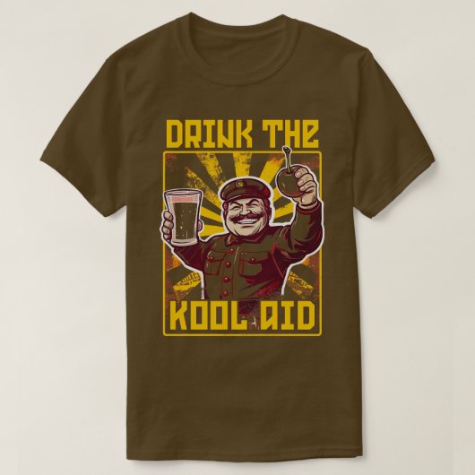 Drink de KoolAid retro communistische meme T-shirt (Design voorkant)