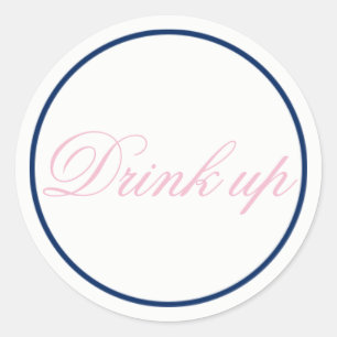 Drink de Sticker van het Weddenschap Blush Pink/Na