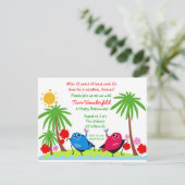 Drink de uitnodiging van de Beach Retirement Party (Staand voorkant)