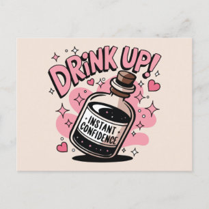 Drink direct zelfvertrouwen op feestdagenkaart