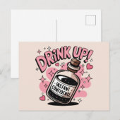 Drink direct zelfvertrouwen op feestdagenkaart (Voorkant / Achterkant)