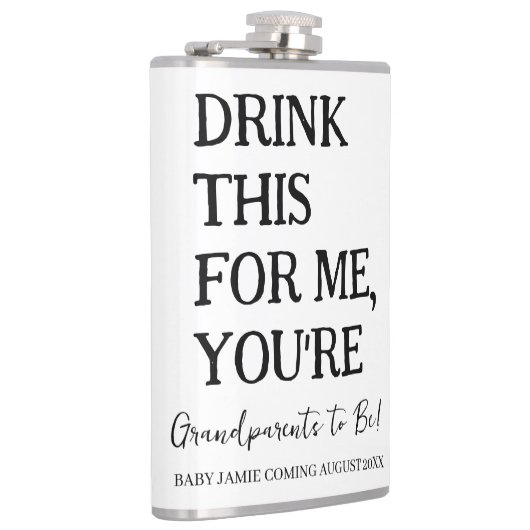 Drink dit voor mij, je bent grootouders om grappig heupfles (Rechts)