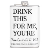 Drink dit voor mij, je bent grootouders om grappig heupfles (Voorkant)