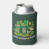 Drink Drank Drunk Funny St Patrick's Day Beer Blikjeskoeler (Blikje Voorkant)