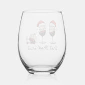 Drink Drank Drunk Kerst Wijn Wijnglas Zonder Voet (Achterkant)