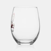 Drink Drank Drunk Kerst Wijn Wijnglas Zonder Voet (Links)