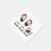 Drink Drank Drunk Kerstwijn Servet (Hoek)