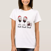 Drink Drank Drunk Kerstwijn T-shirt (Voorkant)