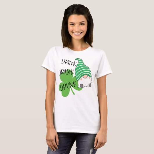 drink drink drink drink Sint Patricks dag cadeaus T-shirt (Voorkant volledig)