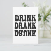Drink Drink Drink Funny Drink Squad Gift Bedankkaart (Staand voorkant)