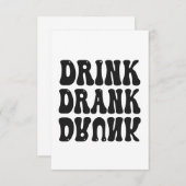 Drink Drink Drink Funny Drink Squad Gift Bedankkaart (Voorkant / Achterkant)