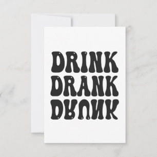 Drink Drink Drink Funny Drink Squad Gift Bedankkaart