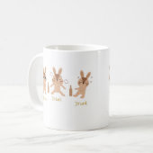 Drink, drink, drink, gekke bunnys koffiemok (Voorkant links)