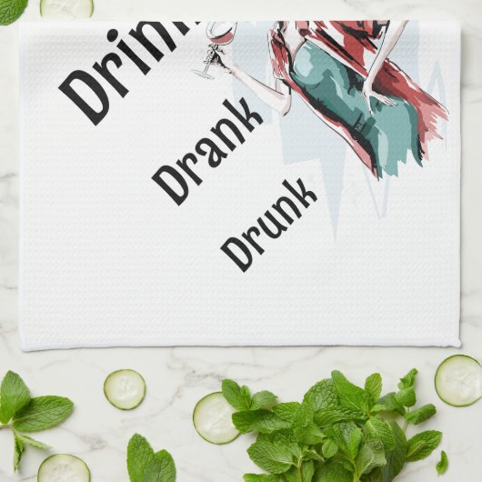 Drink, Drink, Drink Theedoek (Gevouwen)