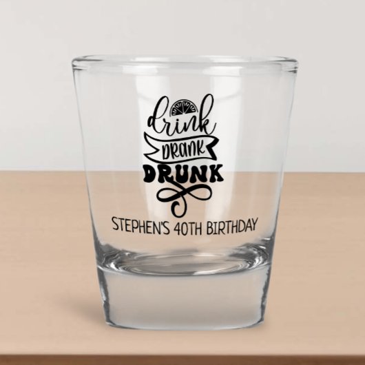 Drink Drink Drink verjaardagsfeestje Favor Celebra Shot Glas