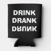 Drink Drink Drink zwart Blikjeskoeler (Voorkant)