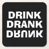 Drink Drink Drink zwart Kartonnen Onderzetters (Voorkant)