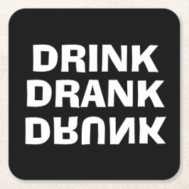 Drink Drink Drink zwart Kartonnen Onderzetters