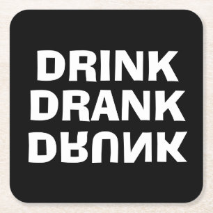 Drink Drink Drink zwart Kartonnen Onderzetters