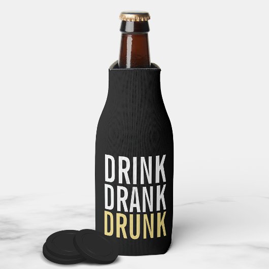 drink Drink Drink | Zwart-wit en goudzwart Flesjeskoeler