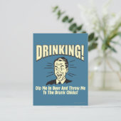 Drink: Drink kippen met dipbeerdraad Briefkaart (Staand voorkant)